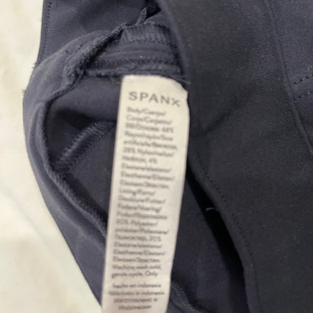 Spanx Ponte Straight Leg Pant, MP, Navy Blue - Picture 7 of 7
